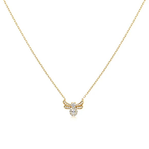 Collier abeille Excellence Plaqué Or 18K 3Mic