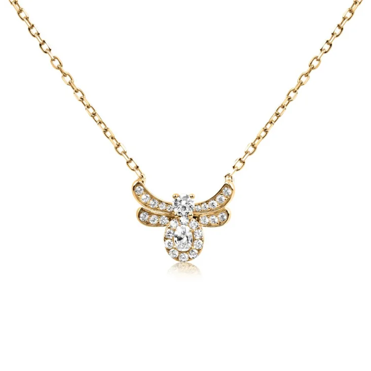 Collier abeille Excellence Plaqué Or 18K 3Mic 2