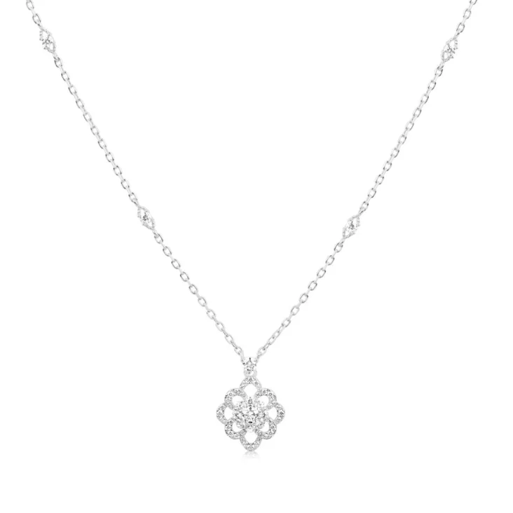 Collier flower Excellence Argent 925 Rh