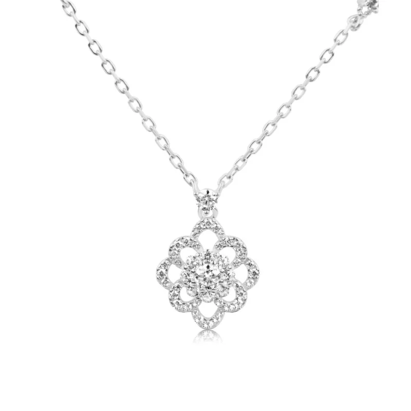 Collier flower Excellence Argent 925 Rh Collier flower Excellence Argent 925 Rh