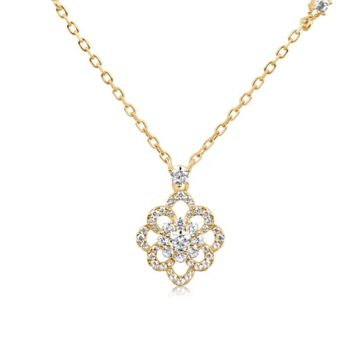 Collier flower Excellence Plaqué Or 18K 3Mic 2