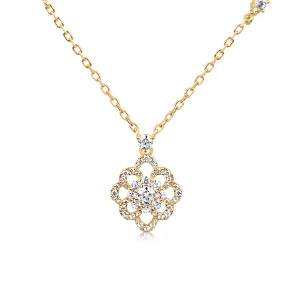 Collier flower Excellence Plaqué Or 18K 3Mic