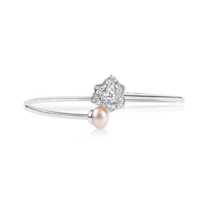 Bracelet Jonc flower Excellence Argent 925 Rh & FWP