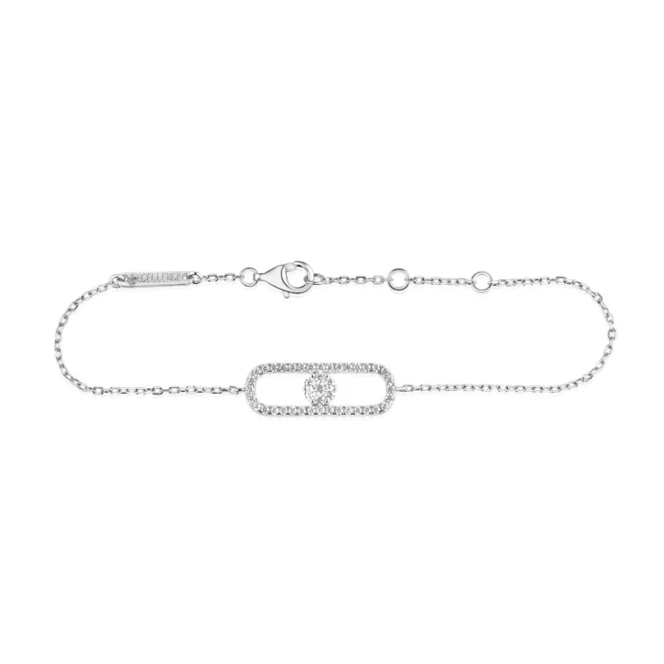 Gourmette marguerite Excellence Argent 925 Rh