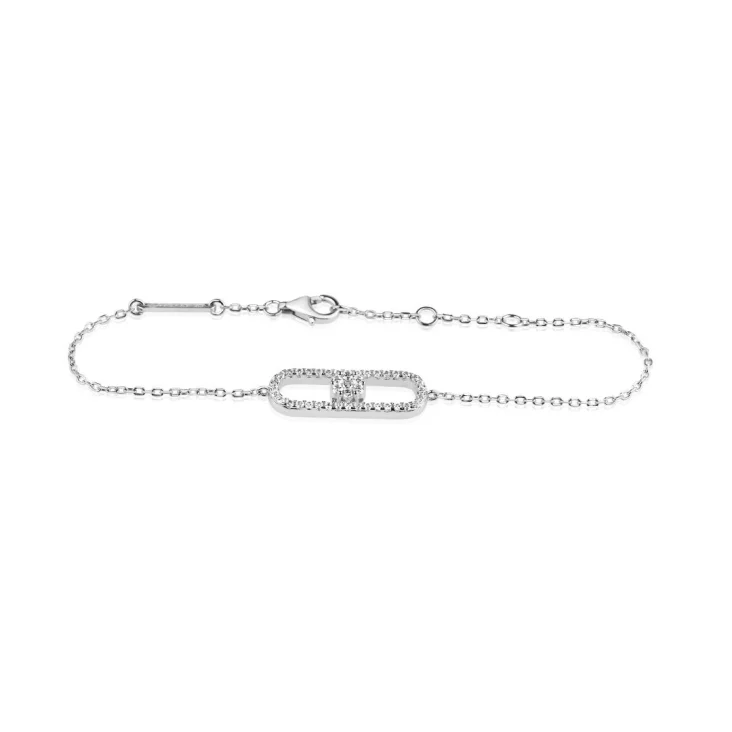 Gourmette marguerite Excellence Argent 925 Rh 2