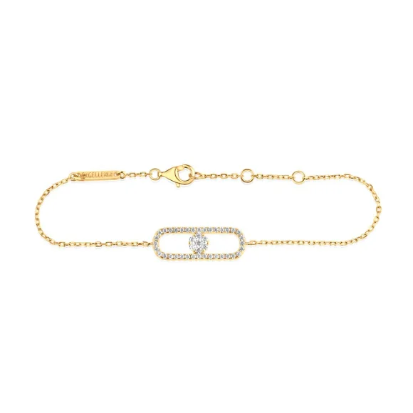 Gourmette marguerite Excellence Plaqué Or 18K 3Mic
