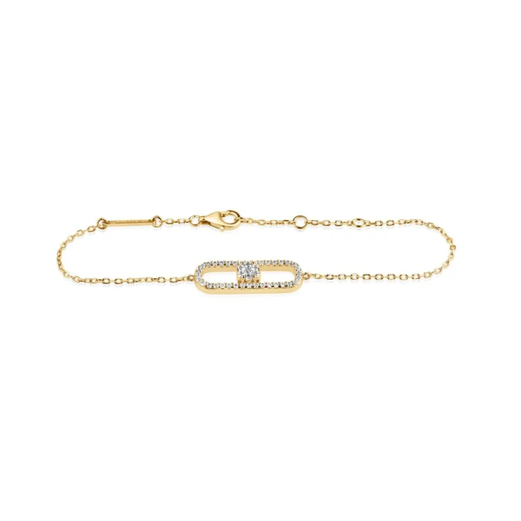 Gourmette marguerite Excellence Plaqué Or 18K 3Mic 2