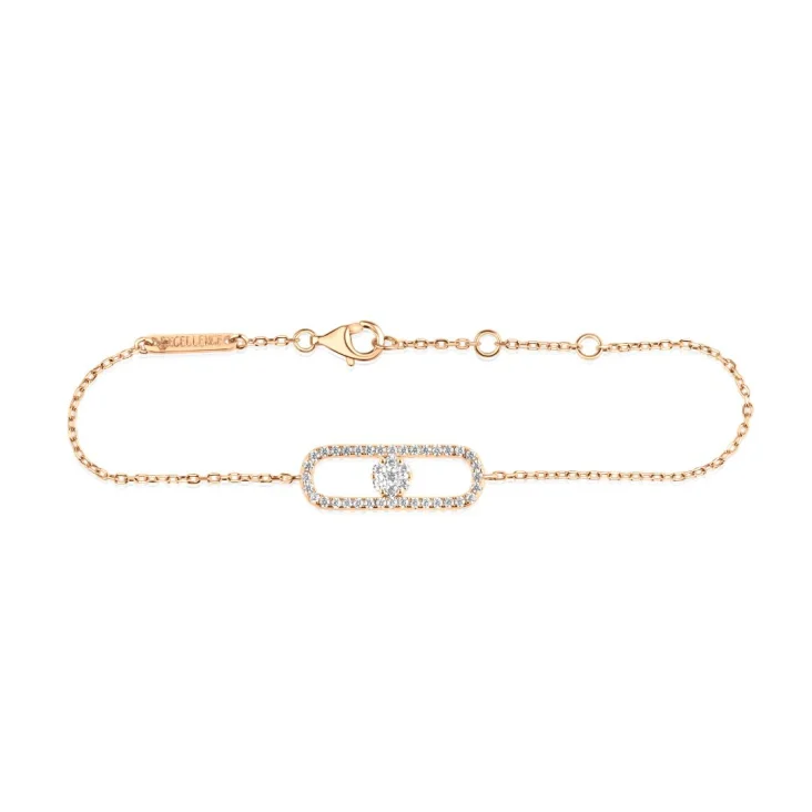 Gourmette marguerite Excellence Argent 925 R.Gold