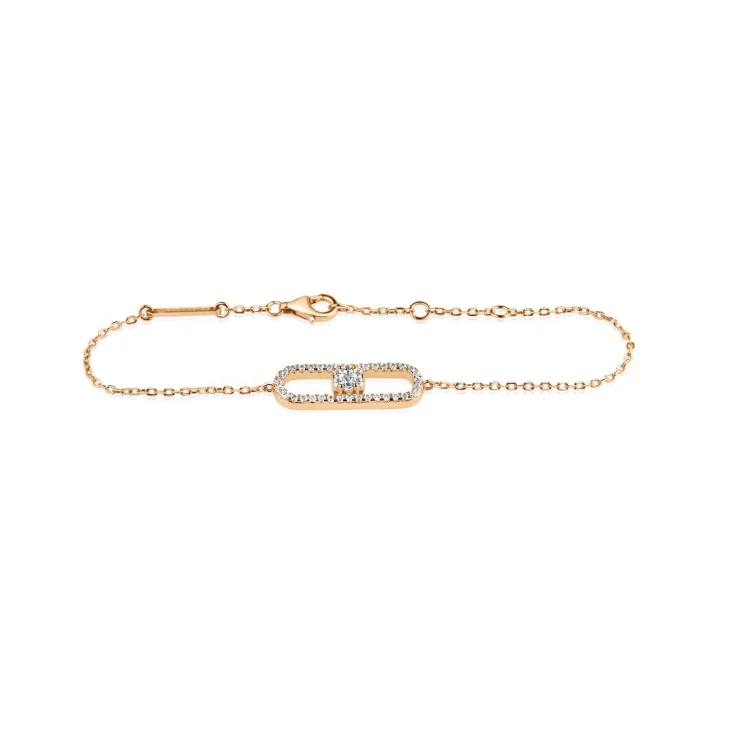 Gourmette marguerite Excellence Argent 925 R.Gold 2