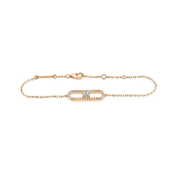 Gourmette marguerite Excellence Argent 925 R.Gold