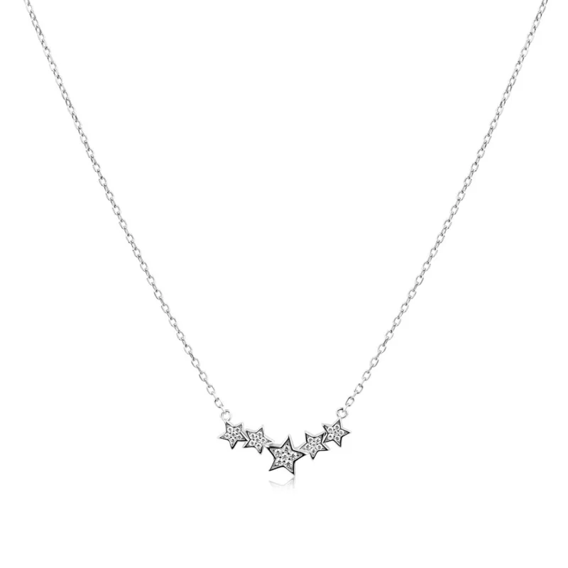 Collier étoiles Excellence Argent 925 Rh