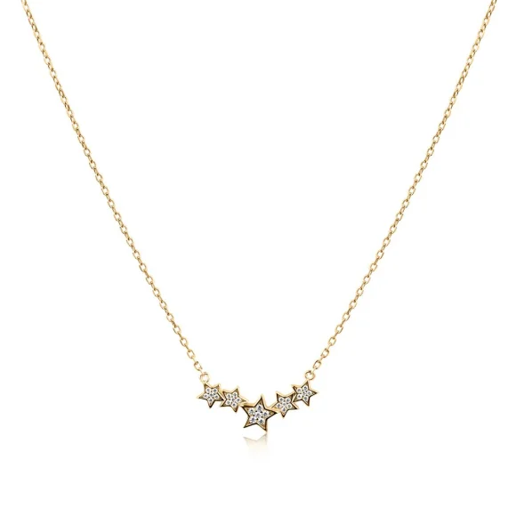 Collier étoiles Excellence Plaqué Or 18K 3Mic