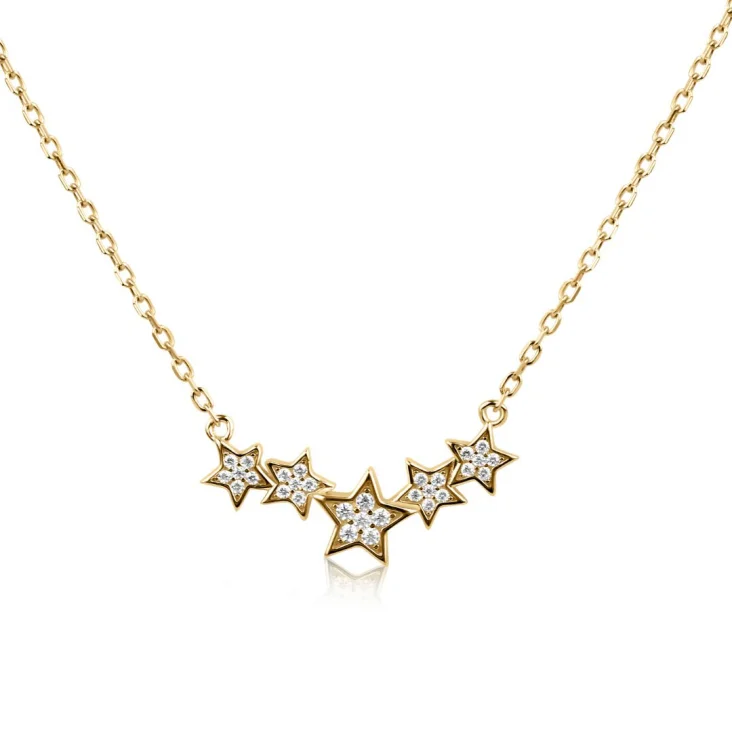 Collier étoiles Excellence Plaqué Or 18K 3Mic 2