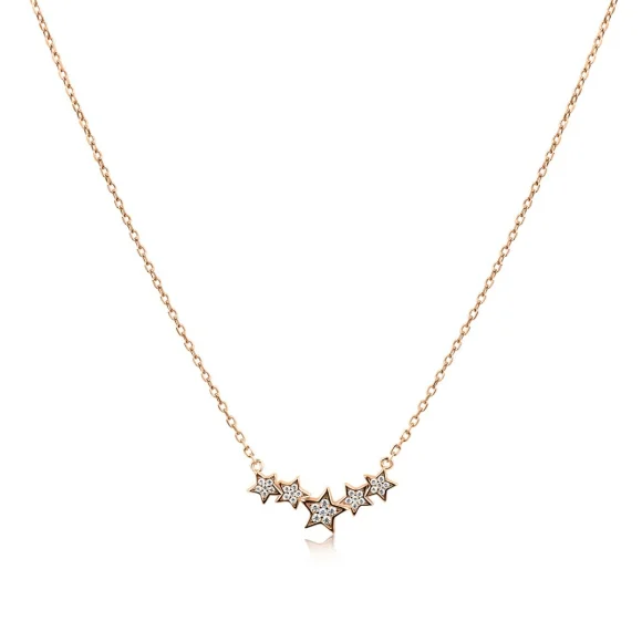 Collier étoiles Excellence Argent 925 R.Gold