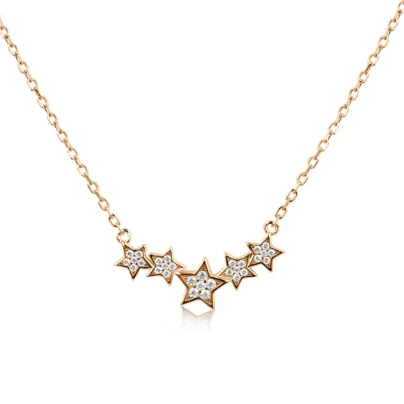 Collier étoiles Excellence Argent 925 R.Gold