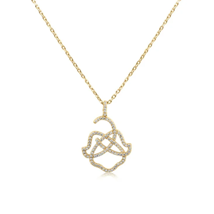 Pendentif Khmissa Excellence Plaqué Or 18K 3Mic