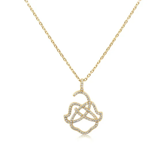 Pendentif Khmissa Excellence Plaqué Or 18K 3Mic