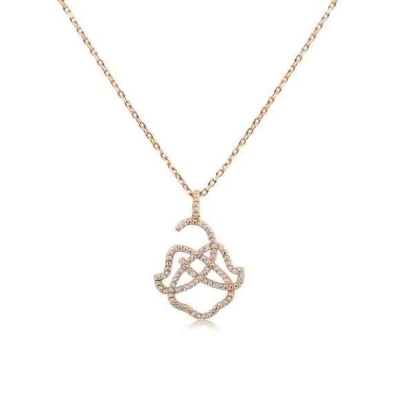Pendentif Khmissa Excellence Argent 925 R.Gold