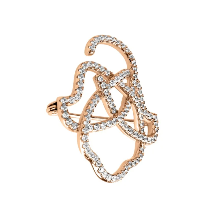 Broche khmissa Excellence Argent 925 R.Gold