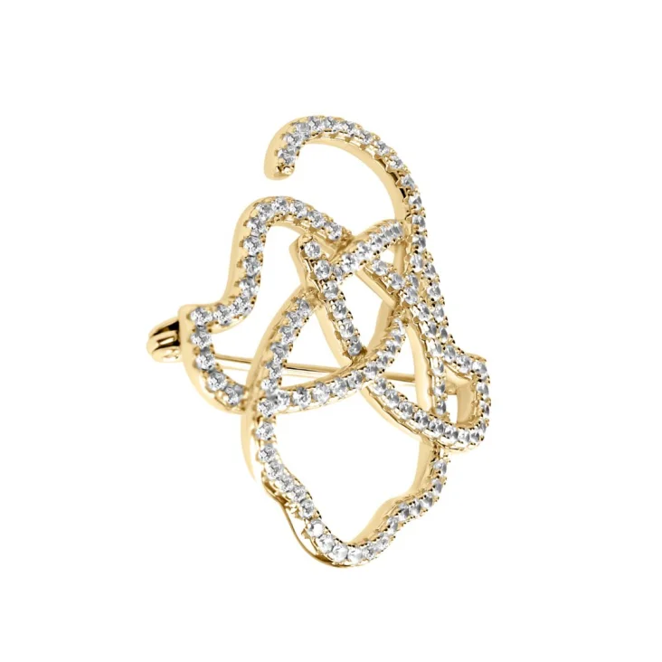Broche khmissa Excellence Plaqué Or 18K 3Mic