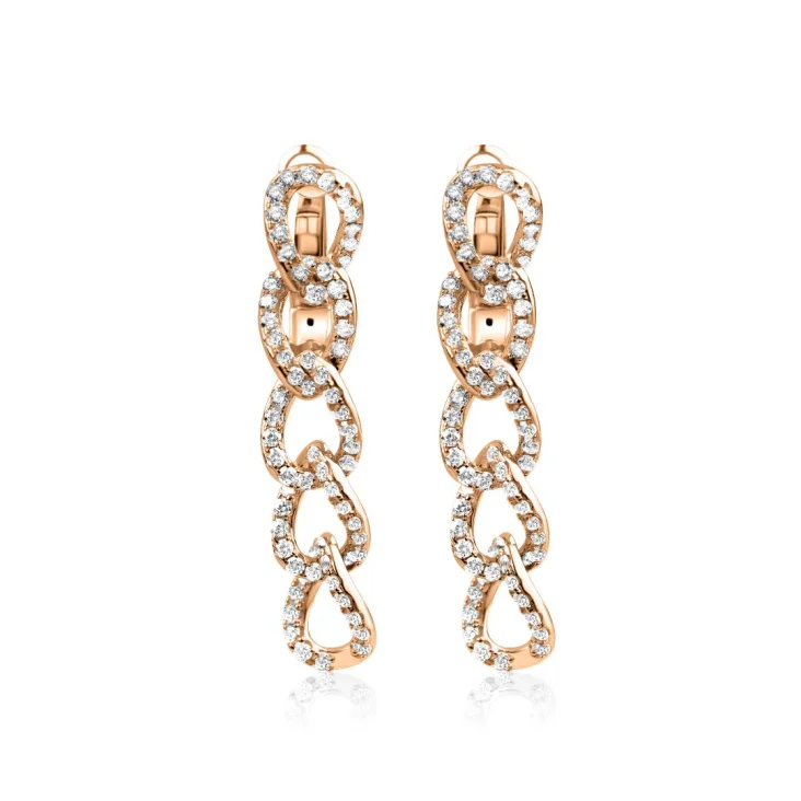 Boucles d'oreilles étoiles Excellence Argent 925 R.Gold