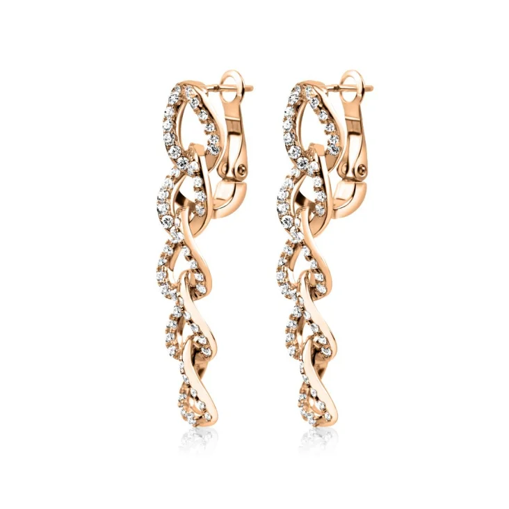 Boucles d'oreilles étoiles Excellence Argent 925 R.Gold 2