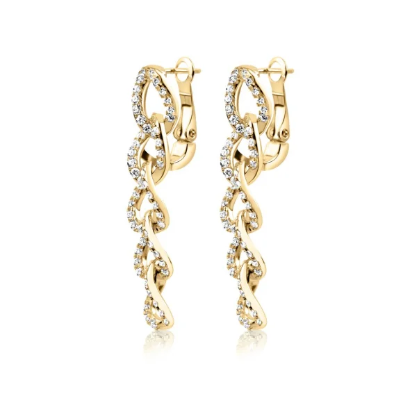 Boucles d'oreilles Excellence Plaqué Or 18K 3Mic