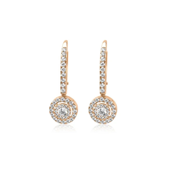 Dormeuses marguerite Excellence Argent 925 R.Gold