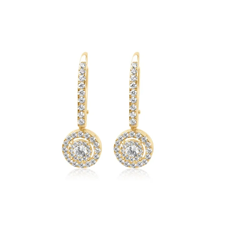 Dormeuses marguerite Excellence Plaqué Or 18K 3Mic