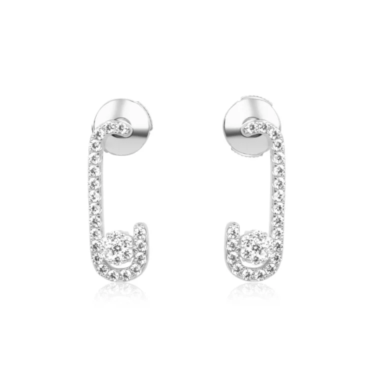 Boucles d'oreilles marguerite Excellence Argent 925 Rh