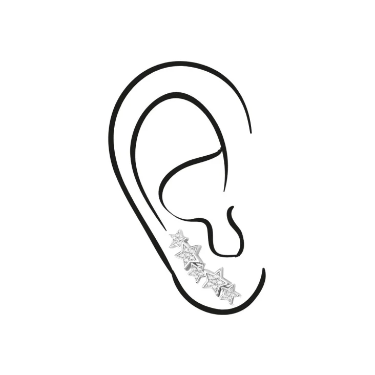Boucles d'oreilles étoiles Excellence Argent 925 Rh 2