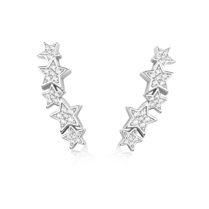 Boucles d'oreilles étoiles Excellence Argent 925 Rh