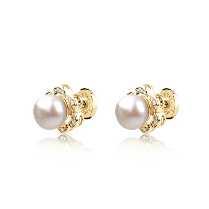 Puces d'oreilles Flower Excellence Plaqué Or 18K 3Mic+D24... 2