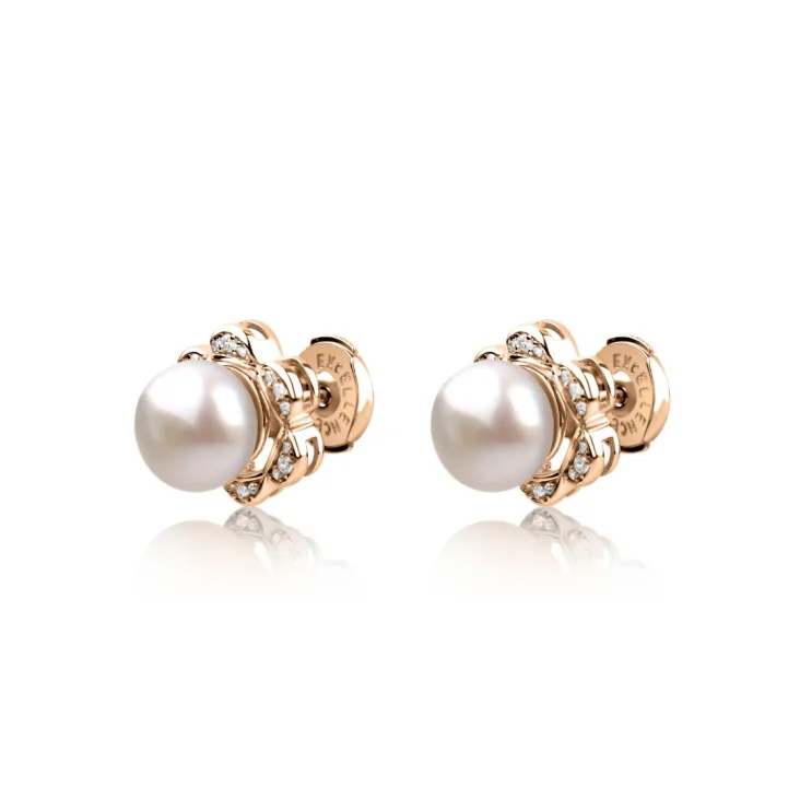 Puces d'oreilles Flower Excellence Argent 925 R.Gold & FWP 2