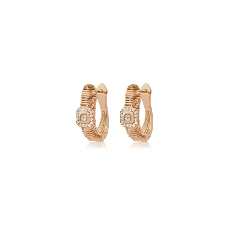Créoles Excellence Or rose 750/1000 & Diamants Créoles Excellence Or rose 750/1000 & Diamants