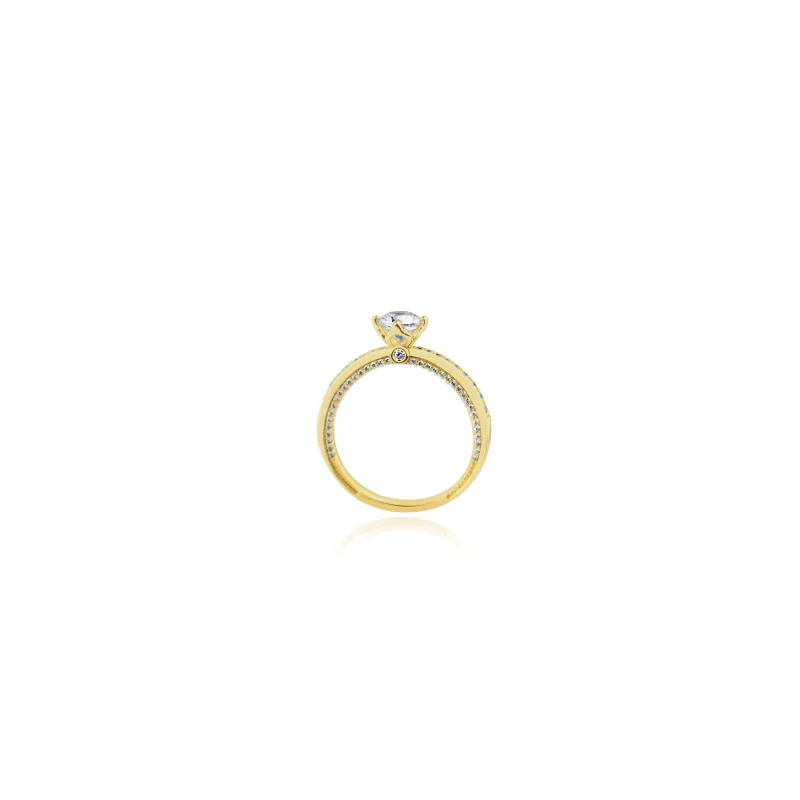 Bague solitaire Excellence Plaqué Or... Bague solitaire Excellence Plaqué Or...