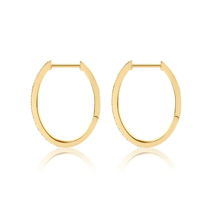 Créoles Excellence Or jaune 750/1000 & Diamants 2