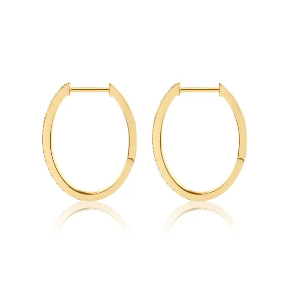 Créoles Excellence Or jaune 750/1000 & Diamants