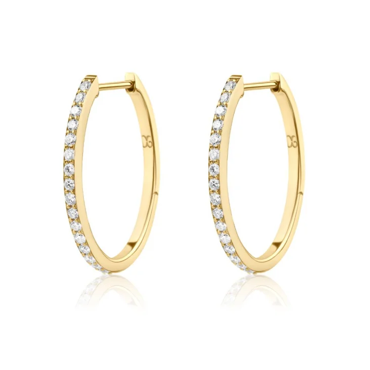Créoles Excellence Or jaune 750/1000 & Diamants