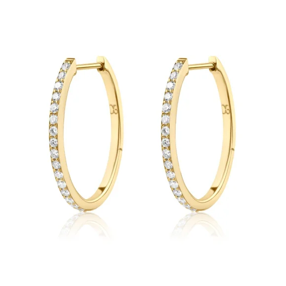 Créoles Excellence Or jaune 750/1000 & Diamants