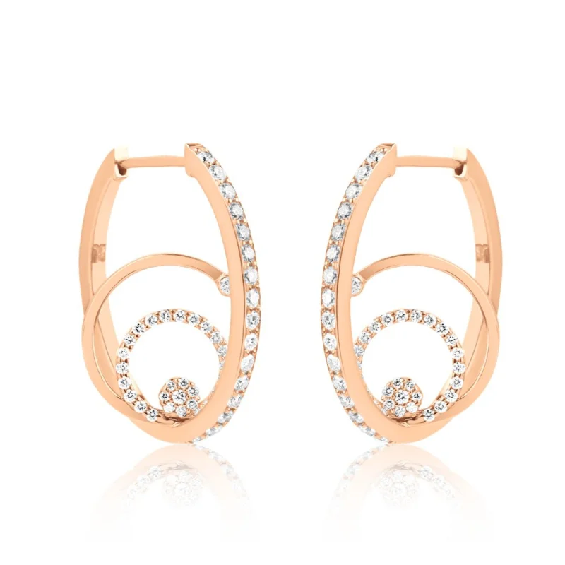Créoles Excellence Or rose 750/1000 &... Créoles Excellence Or rose 750/1000 &...