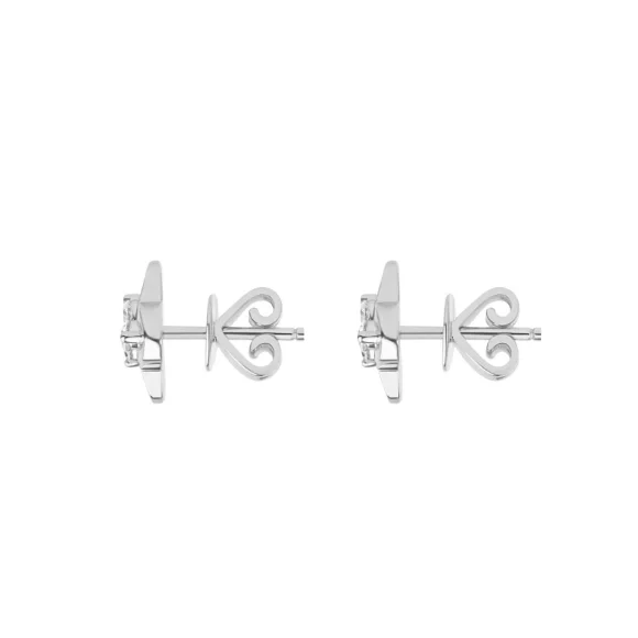 Puces d'oreilles khmissa Excellence Or gris 750/1000 & Diamants