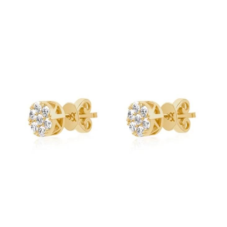 Puces d'oreilles marguerite Excellence Or jaune 750/1000... 2