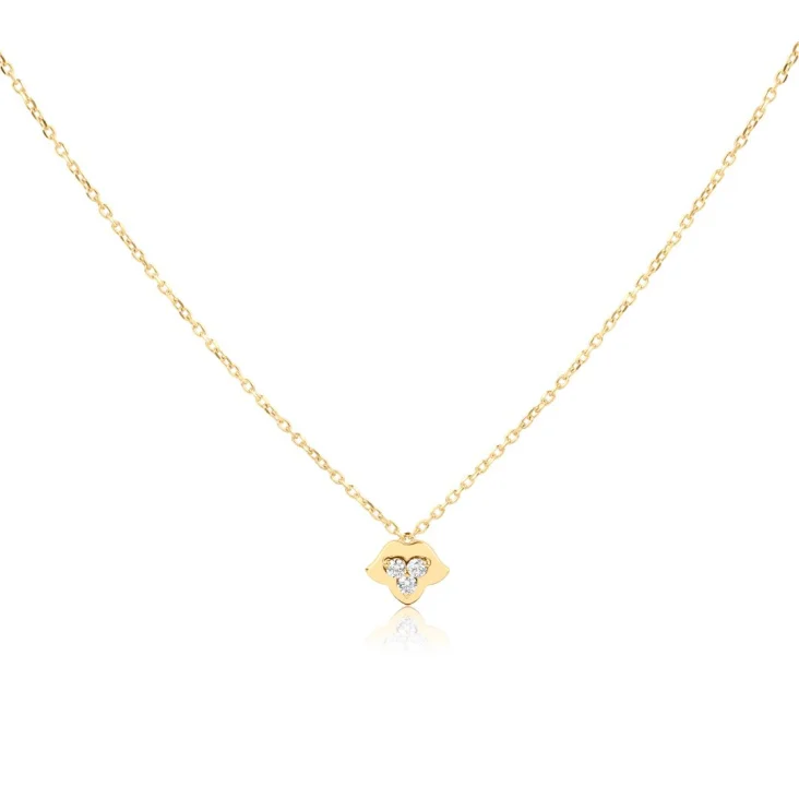 Collier khmissa Excellence Or jaune 750/1000 & Diamants