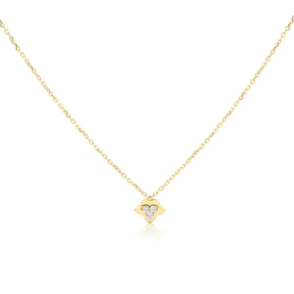 Collier khmissa Excellence Or jaune 750/1000 & Diamants