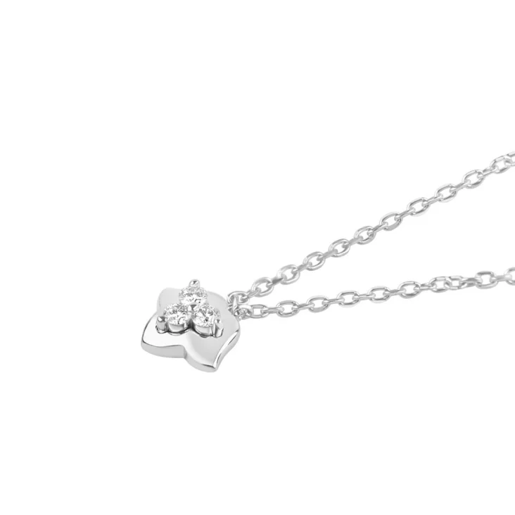 Collier khmissa Excellence Or gris 750/1000 & Diamants 2