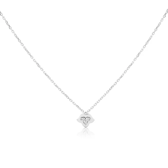 Collier khmissa Excellence Or gris 750/1000 & Diamants