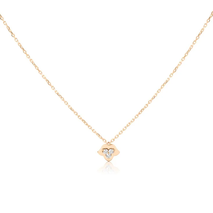 Collier khmissa Excellence Or rose 750/1000 & Diamants