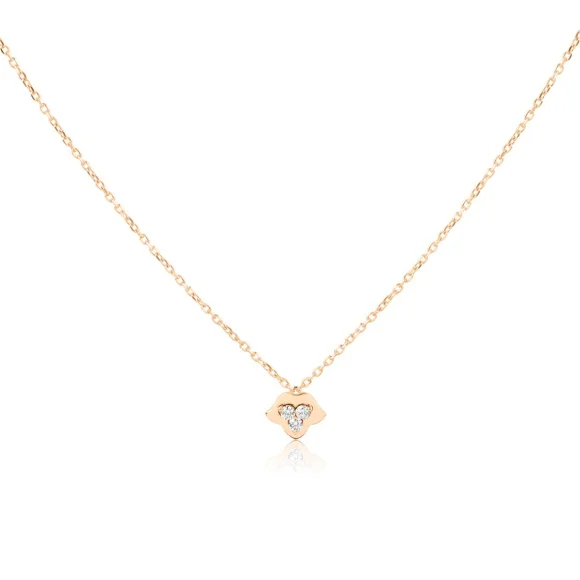 Collier khmissa Excellence Or rose 750/1000 & Diamants