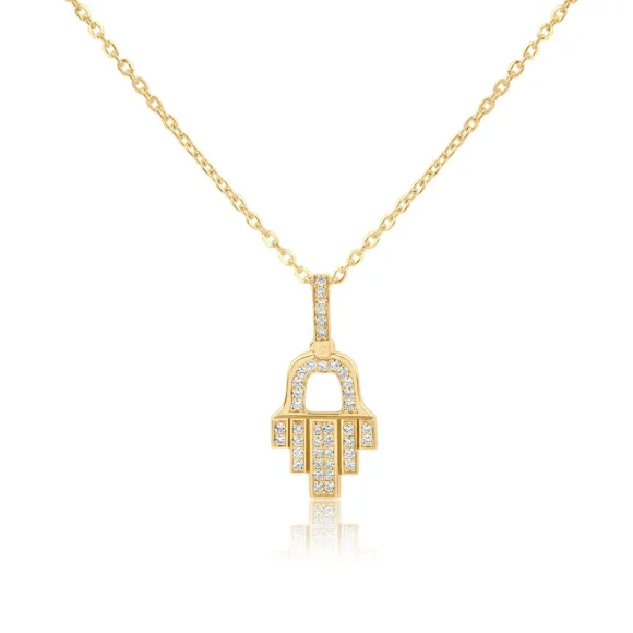 Pendentif Khmissa Excellence Or jaune 750/1000 & Diamants